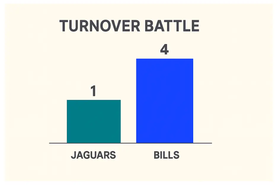 Jacksonville Jaguars vs Buffalo Bills - TurnOver Battle chart